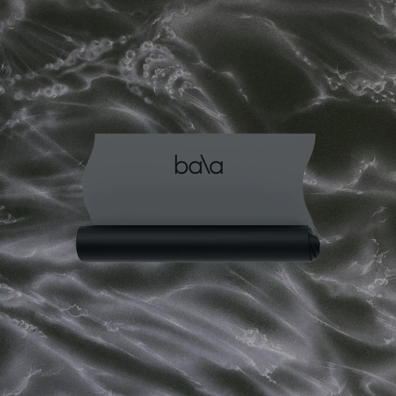 Black Wavy Yoga Mat